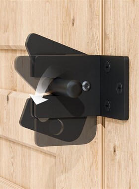 用于木栅栏的f自动门锁自锁门锁用于木栅栏门的重力杠杆门锁黑色