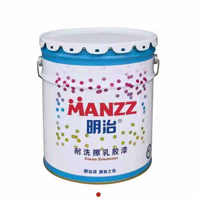 明治耐洗擦墙面i漆超白净味乳胶漆出租房内墙翻新旧房工程漆