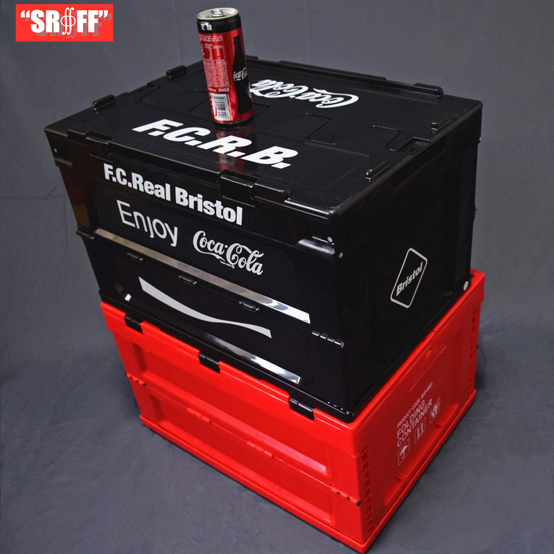 FCRB潮牌折叠收纳箱 日式车载后备储物箱HUMAN带盖户外Z家用整理