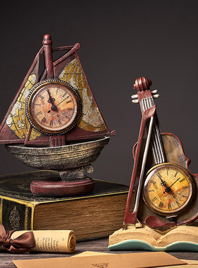 复古家居摆件客厅书柜橱柜小饰品玄关隔断酒柜装饰品办公室工艺品