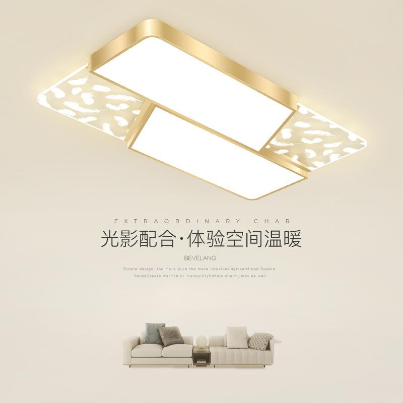客厅灯羽毛吸顶灯简约现代卧室灯新款创意个性亚克力led房间灯具