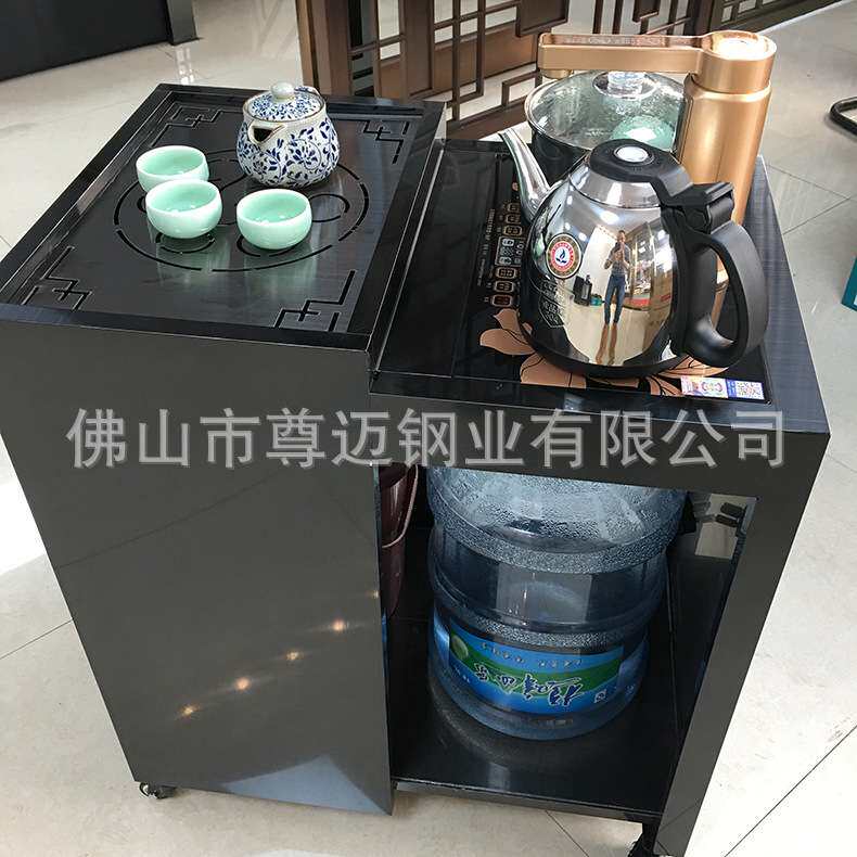 金属不锈钢茶车 移动小茶台简约阳台小茶桌茶具组合套装烧水一体