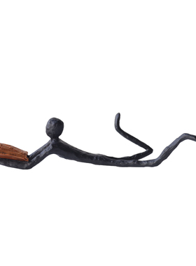 现代抽象人物看书雕塑摆件样板房酒店电视柜客厅玄关书房铁艺术品