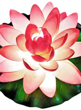 接电户外荷花灯 水池装饰景观灯水池莲花灯 景区户外灯河灯