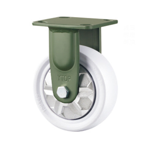 卓烨锰钢脚轮5寸重型白尼龙万向轮推车平板车轮子带刹车工业脚轮