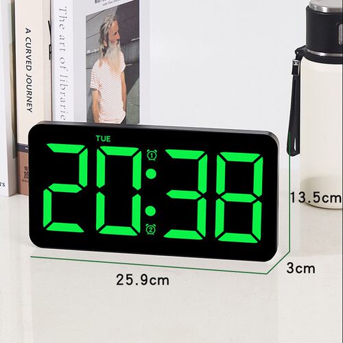 大屏电子时钟数字显示钟表温度日历挂墙桌面摆台式挂钟客厅简约