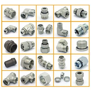 24度锥过板隔壁接头穿板接头隔板接头不锈钢 直通公制卡套式