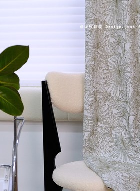 高端窗帘新款2024复古法式w浪漫绿色提花客厅卧室落地窗帘定制定