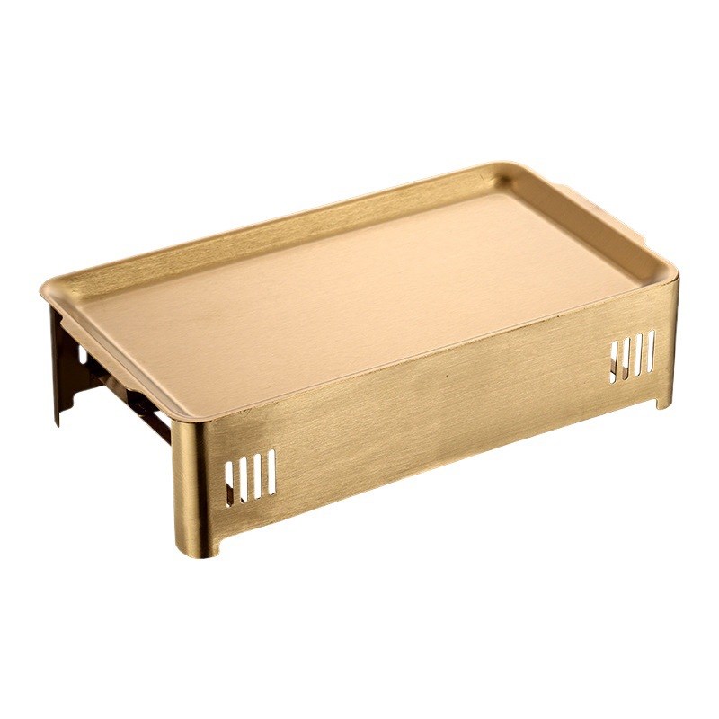 烧烤保温炉商用餐厅蜡烛酒精加热炉长方形不锈钢烤W串盘子热串炉