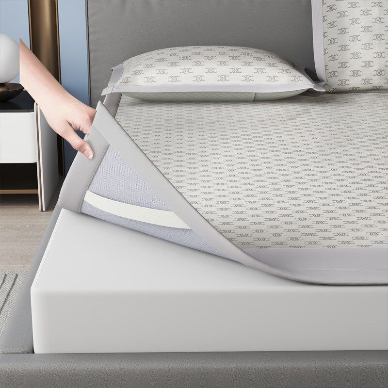 抗菌冰丝凉席夏季可水洗席子冬夏两用2024藤席夏天草席竹席床笠款