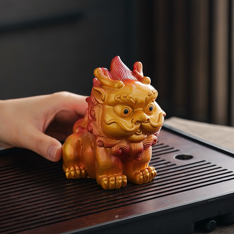 豪跃创意变色茶宠招财貔貅摆件精品茶玩茶桌茶台装饰茶具茶道配件