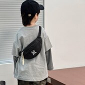 儿童斜挎包包男童帅气宝宝小背包女孩洋气春游单肩包潮酷帆布胸包