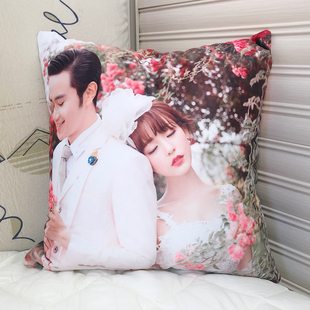 抱枕定制被子两用logo明星真人diy人形双面图片定做印照片情侣长