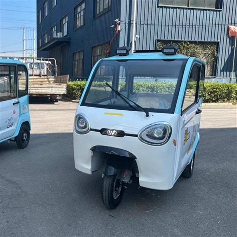 国标电动三轮车可上牌家用小型女士代步成人接送学生全封闭老头乐