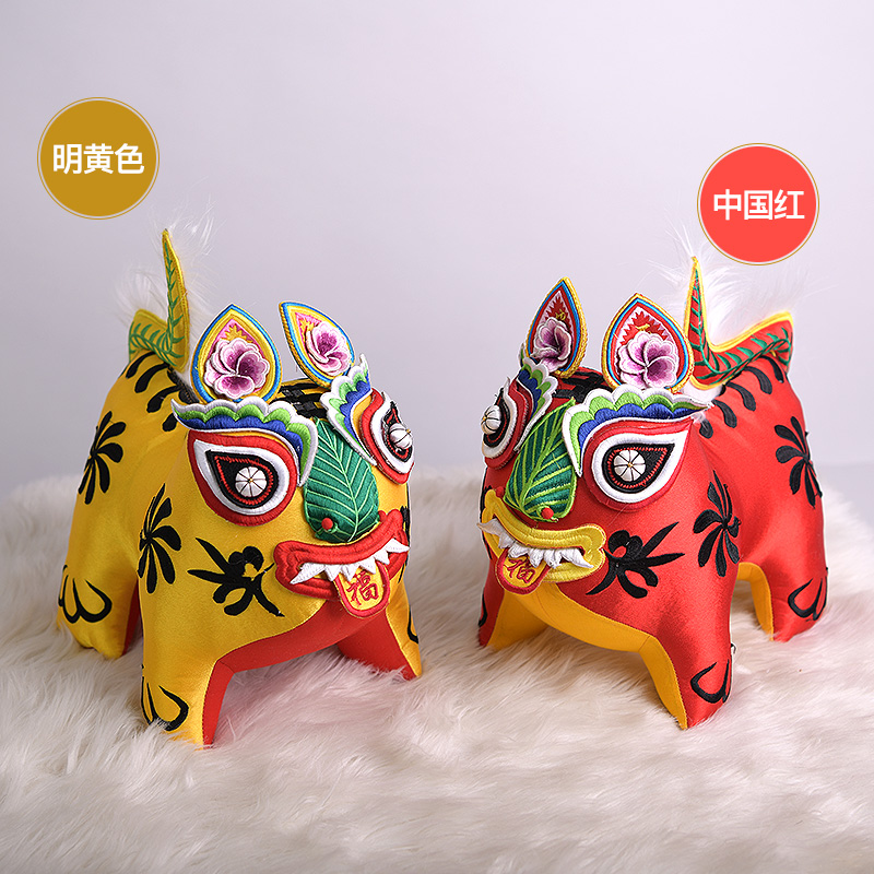 刺绣黎侯虎手工布老虎宝宝婴儿童满月百天周岁礼物摆件送朋友