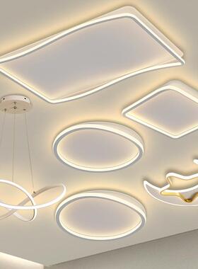 吸顶灯led客厅主灯卧室现代简约大气白色新款中山灯饰长方形灯具