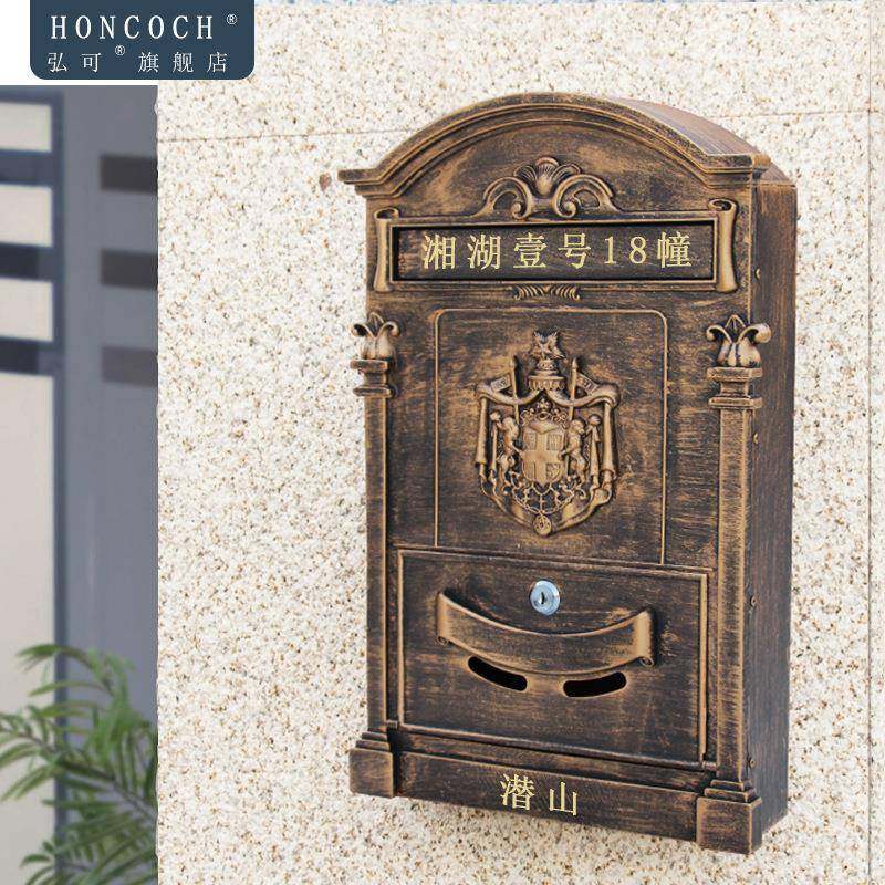 欧式别墅门口信箱壁挂墙式室外户复古室外带锁钥匙创意信报箱邮筒,自行车/骑行装备/零配件,更多零件/配件,淘宝优惠券,粉丝福利购,淘宝优惠卷