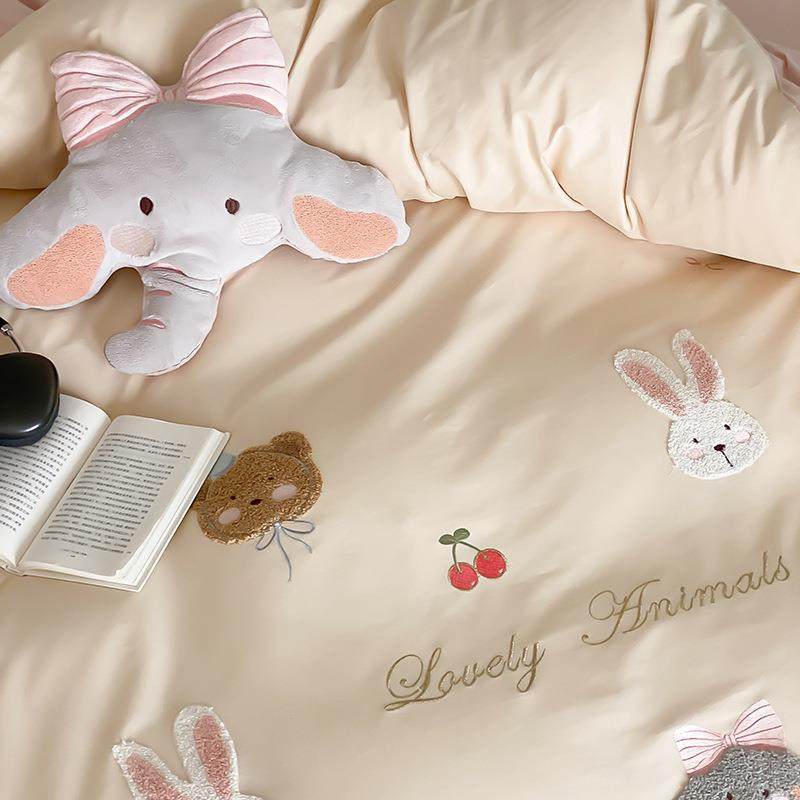 小象磨毛四件套儿童卡通床品100支全棉被套床单宿舍纯棉3件套,自行车/骑行装备/零配件,更多零件/配件,淘宝优惠券,粉丝福利购,淘宝优惠卷