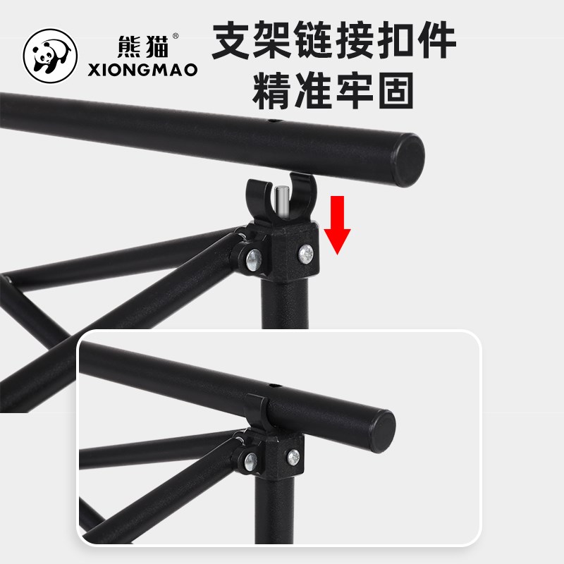 熊猫户外折叠桌野餐桌子便携式露营烧烤铝合金桌T野餐公园家用桌