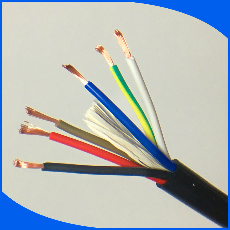 国标RVV护套线h5 6 7 8芯0.3 0.5 1 0.75 1.5平方控制信号电源电