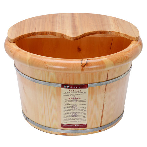 松木泡脚桶木桶足疗桶25cm高深桶家用木质洗脚盆木盆实木足浴桶