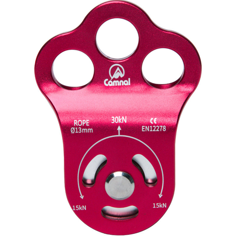 坎乐户外攀岩攀树滑轮组登山横渡运E输三孔单滑轮轴承高空救援装
