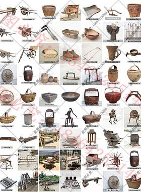 民俗传统旧农具装饰摆件独轮农耕搁板文化农村Q木犁风车老物件怀