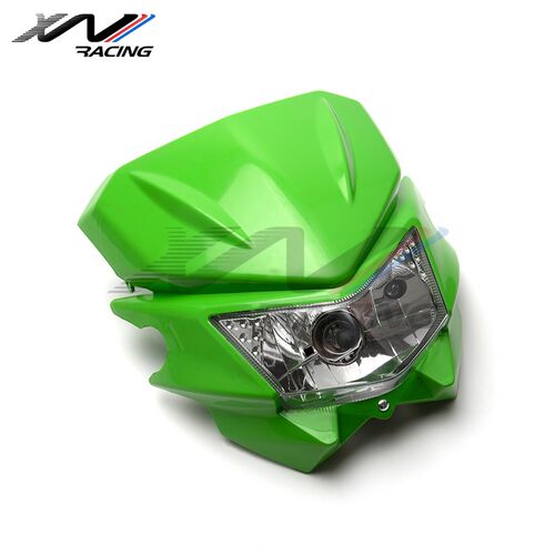 摩托车复古改装配件越野车跑车街车鬼脸大灯鬼面灯罩前大灯总成