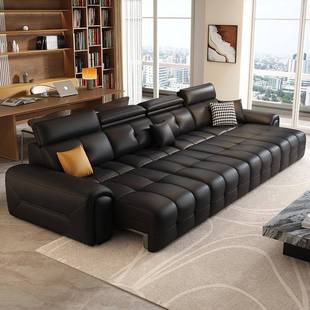 A6L新款 电动沙发床客厅可趟可睡调节伸缩三人位一体两用功能