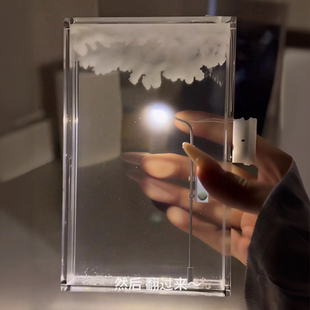 2026同款雪夜流麻小夜灯雪景小路灯手工diy材料包送女友闺蜜礼物