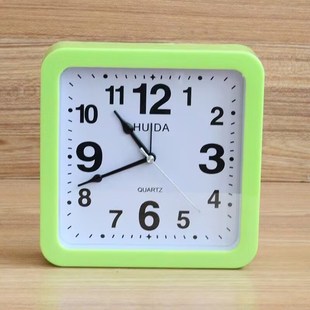 可挂墙正方形小闹钟台式桌面宿舍小时钟客厅网红一体闹铃