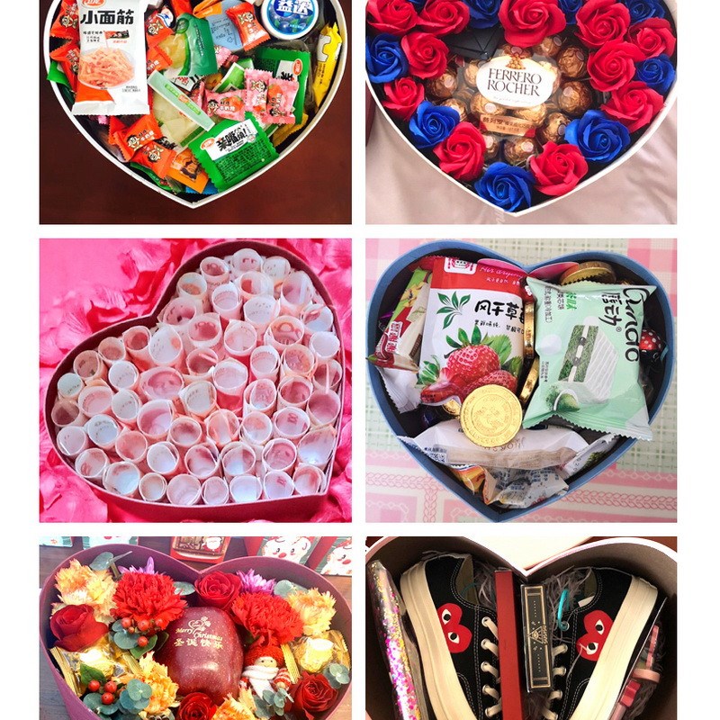 心形礼物盒空盒子超大号爱心盒子衣服礼品盒包装盒围巾礼盒情人节