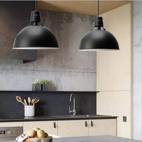 现代简约工矿灯罩工业风创意个性吧台单头餐厅美发办公室工程吊灯