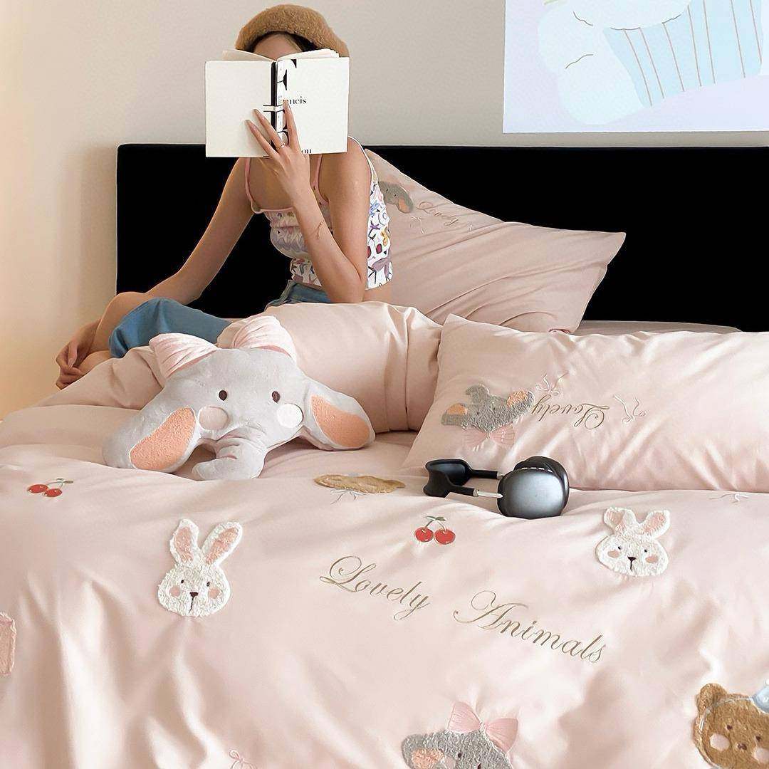 100支全棉磨毛卡通四件套可爱女孩床上用品4件套被套床单小兔四季,自行车/骑行装备/零配件,更多零件/配件,淘宝优惠券,粉丝福利购,淘宝优惠卷
