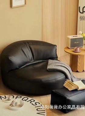 懒人沙发阳台可躺可睡榻榻米坐垫小户型卧室黑色网红单人沙发椅子