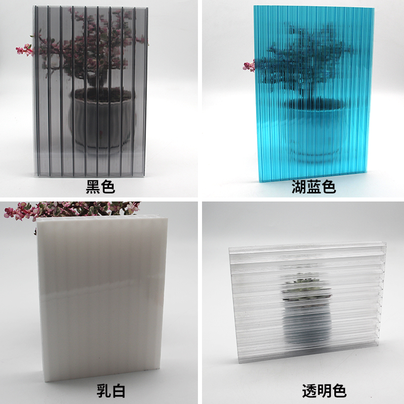 PC米字型阳光板中空隔断装饰车棚顶棚保D温16/20/25mm幕墙广告背