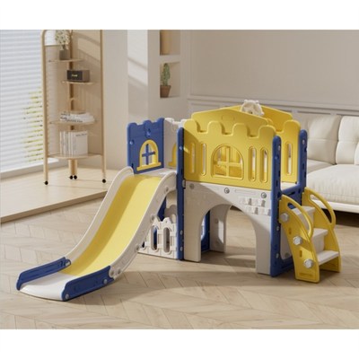 小神童滑滑e梯儿童室内小型城堡游乐园玩具家用婴儿攀爬秋千架滑