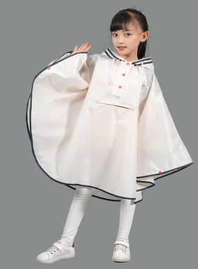 儿童园衣女带书包位小爱生可学幼儿雨上学公主便携式斗篷雨披男童
