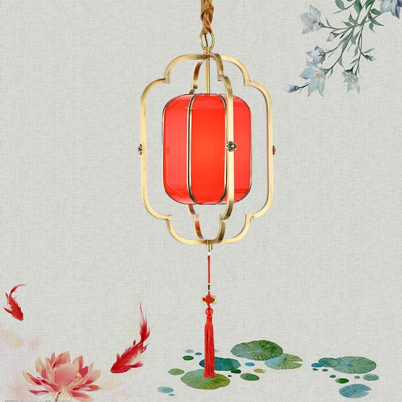 中国风创意全铜玻璃红灯笼造型吊灯小区别墅庭院灯户外防水景观灯,家装灯饰光源,投光灯/泛光灯,淘宝优惠券,粉丝福利购,淘宝优惠卷