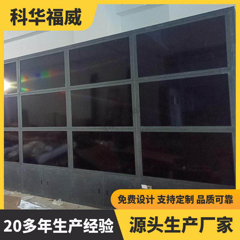55寸拼接屏落地机柜监控电视墙支架前维护液压伸缩挂架大屏会议柜