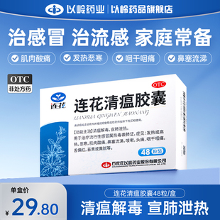 连花清瘟胶囊(连花瘟清胶囊)48粒流行性感冒药流涕咽痛咳嗽头痛