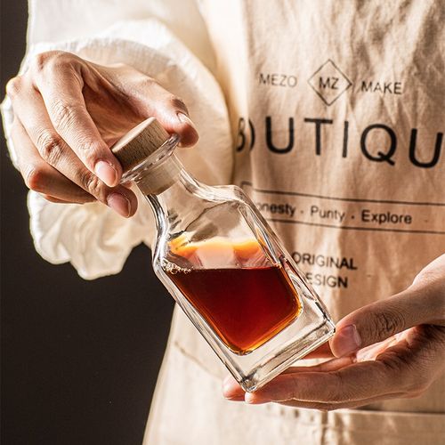 迷你咖啡杯冷萃玻璃水瓶便携随行250ml密封储物罐水杯子空小酒瓶