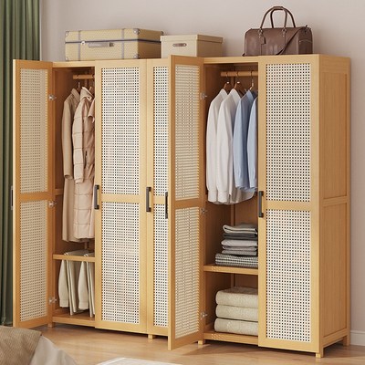 现代简约衣柜家用卧室挂衣收纳大衣橱组合M组装衣帽间简易衣帽架