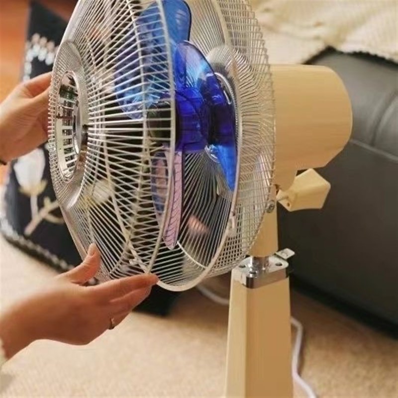 西哲Sezze复古电风扇t家用空气循环扇轻音摇头台扇立式落地扇