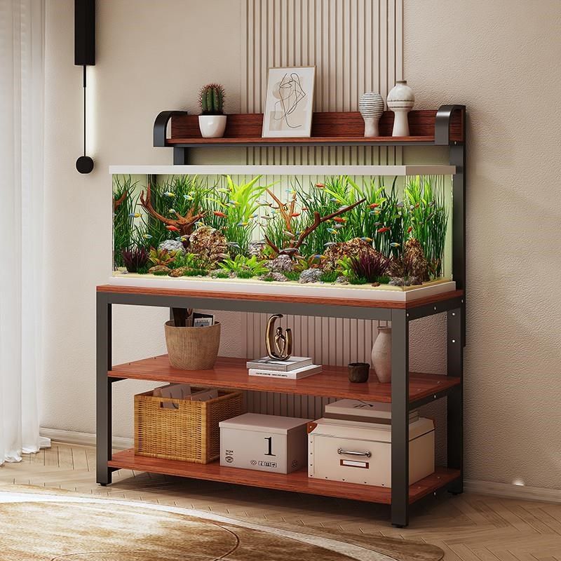 鱼缸架子底座底柜鱼缸托 托架金属底架承重柜客厅鱼缸桌子小型鱼