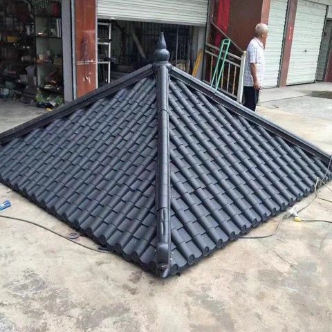 仿古四角亭六角亭树脂瓦凉亭瓦树脂塑料瓦凉亭拼接瓦凉.亭换瓦加
