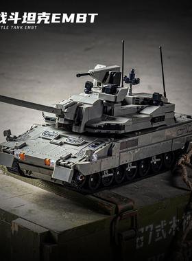 12GO四代坦克96001-5欧洲联合EMBT黑豹KF51拼装积木男孩遥控玩具