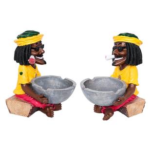 新款牙买加树脂烟灰缸时尚个性烟鬼造型烟灰缸Resinashtray