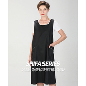 美发围裙理发店工作技师服防水防污焗油围布发廊中工服染发衣