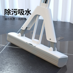 帮主妇2021新款吸水海绵免手洗一拖净懒人家用胶棉式拖把头地拖布